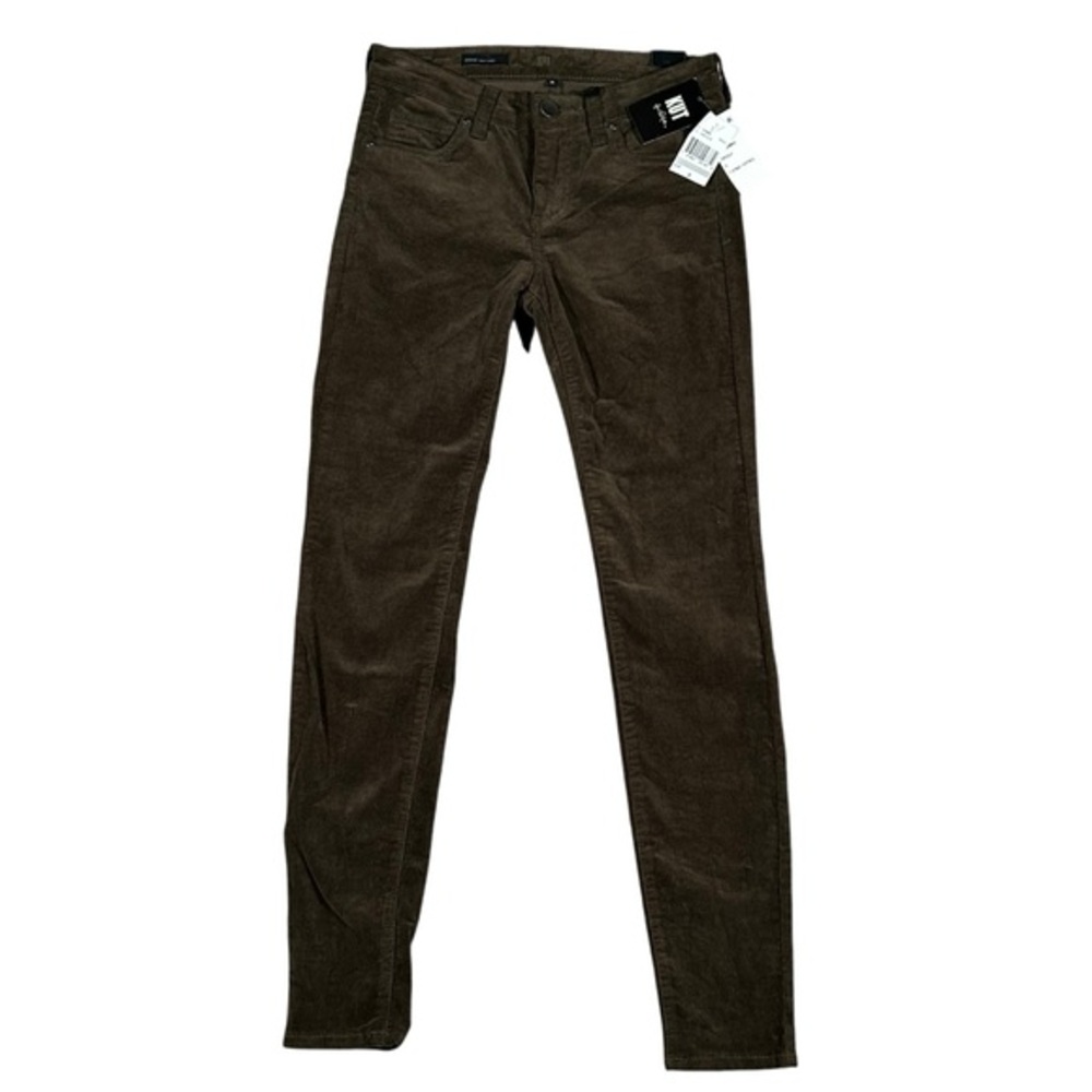 Kut from the Kloth Donna Ankle Skinny Corduroy Pants Stretch Dark Olive Sz 0 NWT